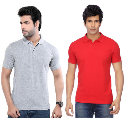 Ketex Cotton Blend Half Sleeves Polo Tshirt (Pack of 2)