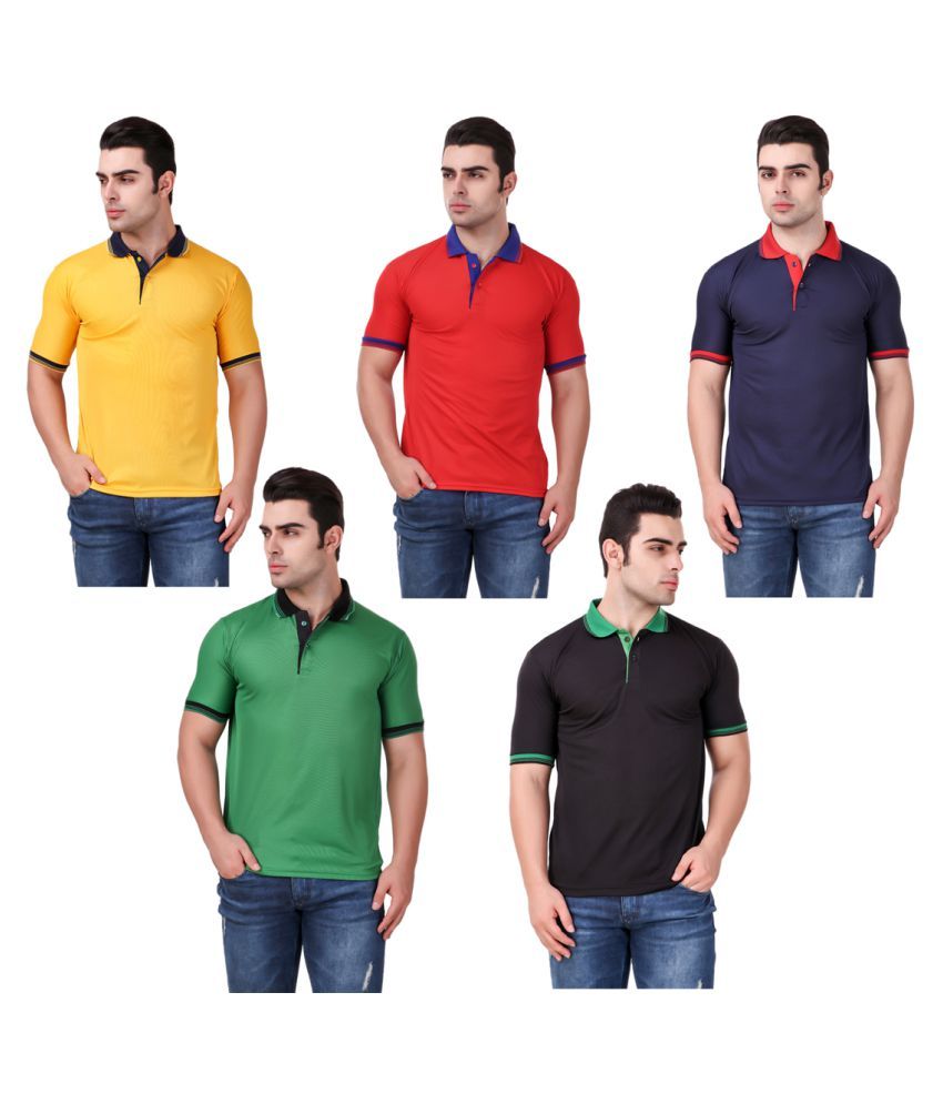 Ketex Cotton Blend Half Sleeves Polo Tshirt (Pack of 5)