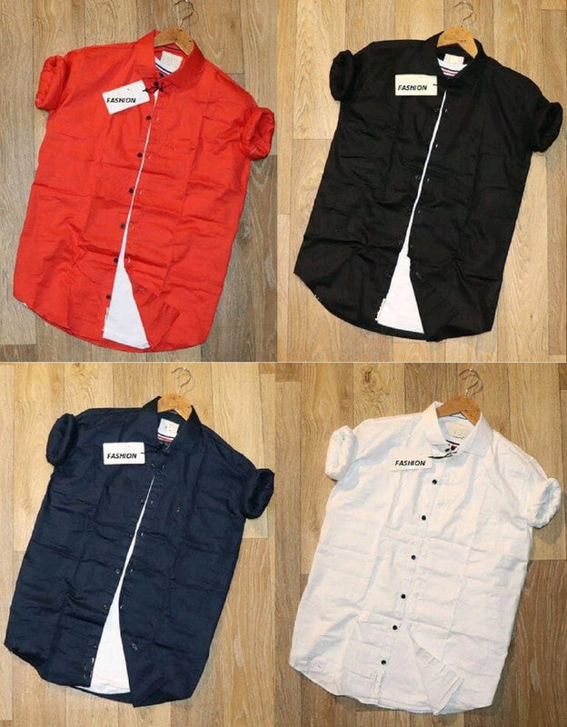 Pack of 4 Plain Shirts