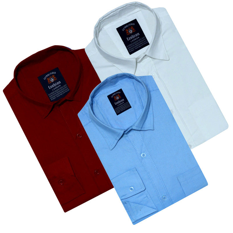 Pack of 3 Plain Shirts