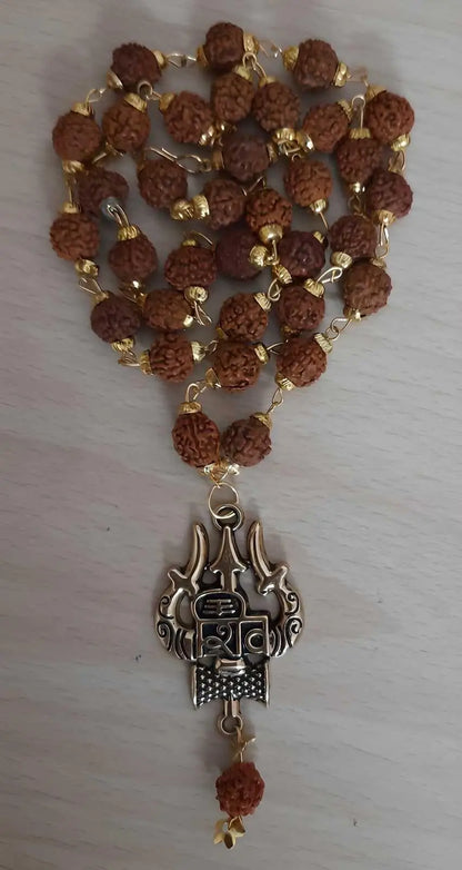 Latest Rudraksha Gold Plated Chain – Spiritual Necklace for Men & Women
