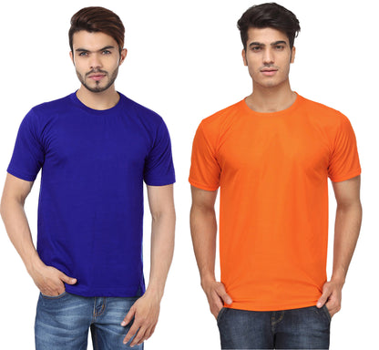 Ketex Round Neck Men's Polyester Blend Dri Fit T-Shirts (Pack of 2)
