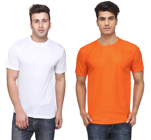 Ketex Round Neck Men's Polyester Blend Dri Fit T-Shirts (Pack of 2)