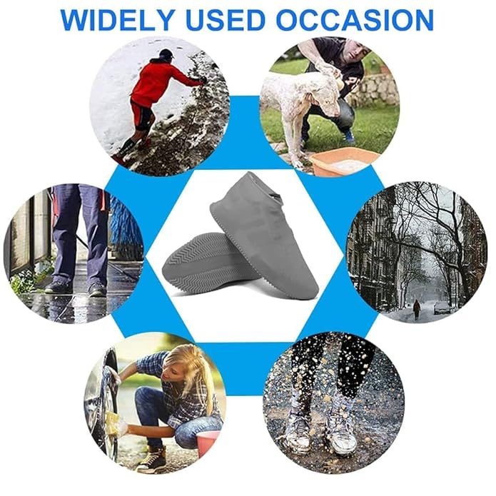 Waterproof Shoe Covers Reusable Silicone Cover Shoes Rain Boots for Men Women Kid