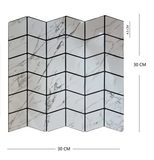 Mosaic Diamond Pattern Wall Sticker – Decorative Peel & Stick Wallpaper for Home & Kitchen