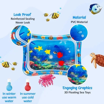Tummy Time Baby Play Water Mat – Slap & Splash Activity Mat
