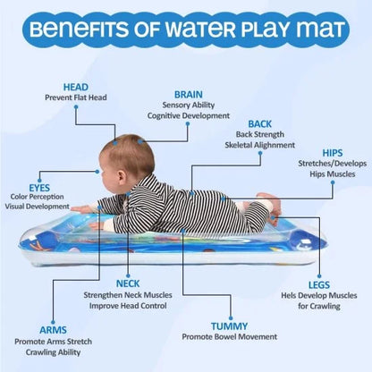Tummy Time Baby Play Water Mat – Slap & Splash Activity Mat
