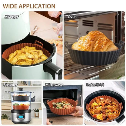 Air Fryer Silicone Pot – Heat-Resistant Cooking Cup for Air Fryer