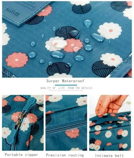 Travel Cosmetic & Toiletry Bag – Portable Makeup Organizer