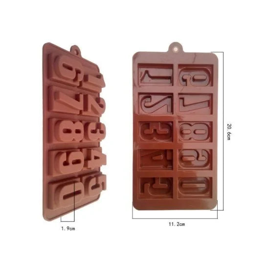 Numeric Chocolate Mould – Silicone Ice Cube & Baking Tray