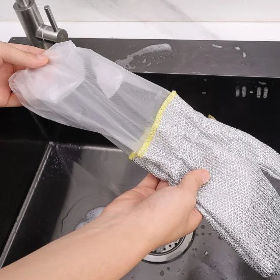 Steel Dish Washer Gloves (2PAIRE)