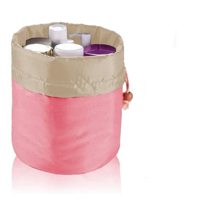 Round Barrel Shape Cosmetic Pouch – Makeup & Toiletry Bag
