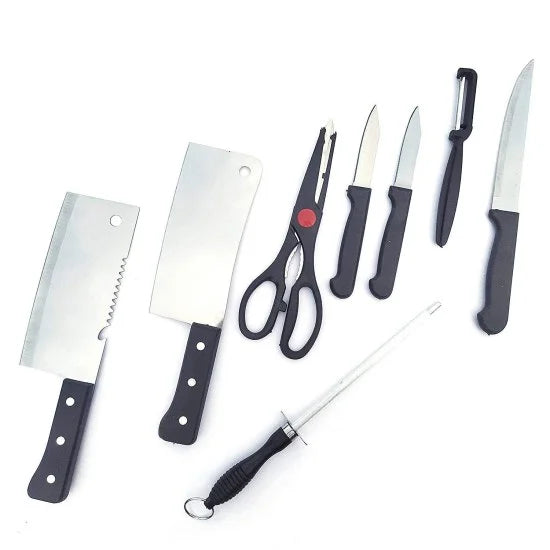 8 Piece Knife Set – Stainless Steel Kitchen Knives with Handles