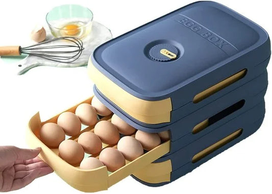 Egg Storage Drawer Box – Stackable Fridge Organizer