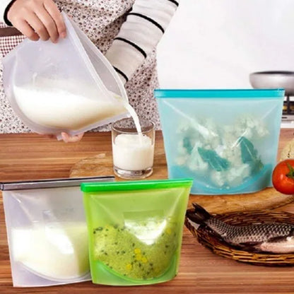Reusable Silicone Food Storage Bag – Eco-Friendly Kitchenware