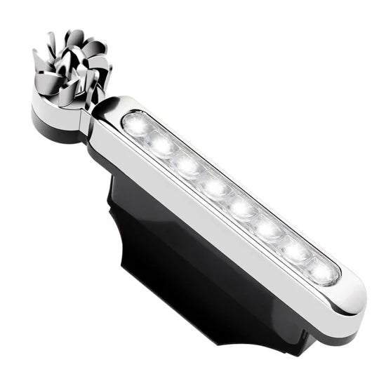 Charkee 2Pcs Car Wind Powered Decorative Daytime Running LED Lights | Auto-On Spinning LED Wheel Light | Waterproof Outdoor Car