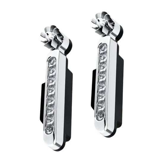 Charkee 2Pcs Car Wind Powered Decorative Daytime Running LED Lights | Auto-On Spinning LED Wheel Light | Waterproof Outdoor Car