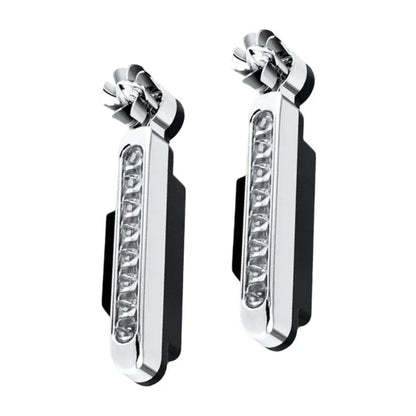 Charkee 2Pcs Car Wind Powered Decorative Daytime Running LED Lights | Auto-On Spinning LED Wheel Light | Waterproof Outdoor Car