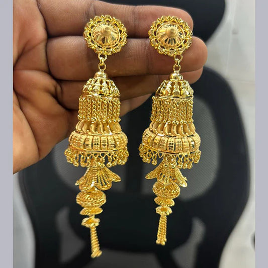 Pari Art JewelleryPari Art Jewellery Gold Forming Jhumki Earrings