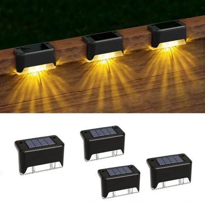 Charkee 4 Pcs Solar Step Light Outdoor | Waterproof LED Stair Light for Garden, Pathway, Fence, Deck, Yard & Home Improvement