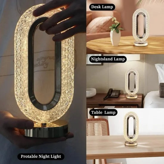 Touch Control Rechargeable Table Lamp for Bedroom, Living Room & Home Improvement