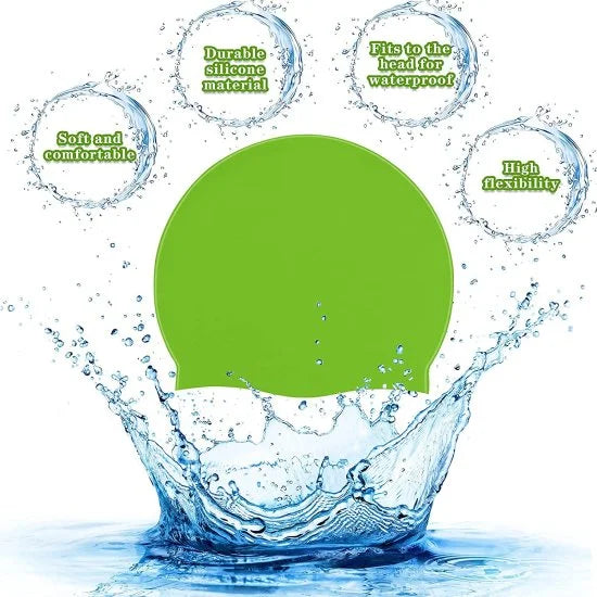 🏊 Silicone Swimming Cap – Comfortable & Waterproof Protection