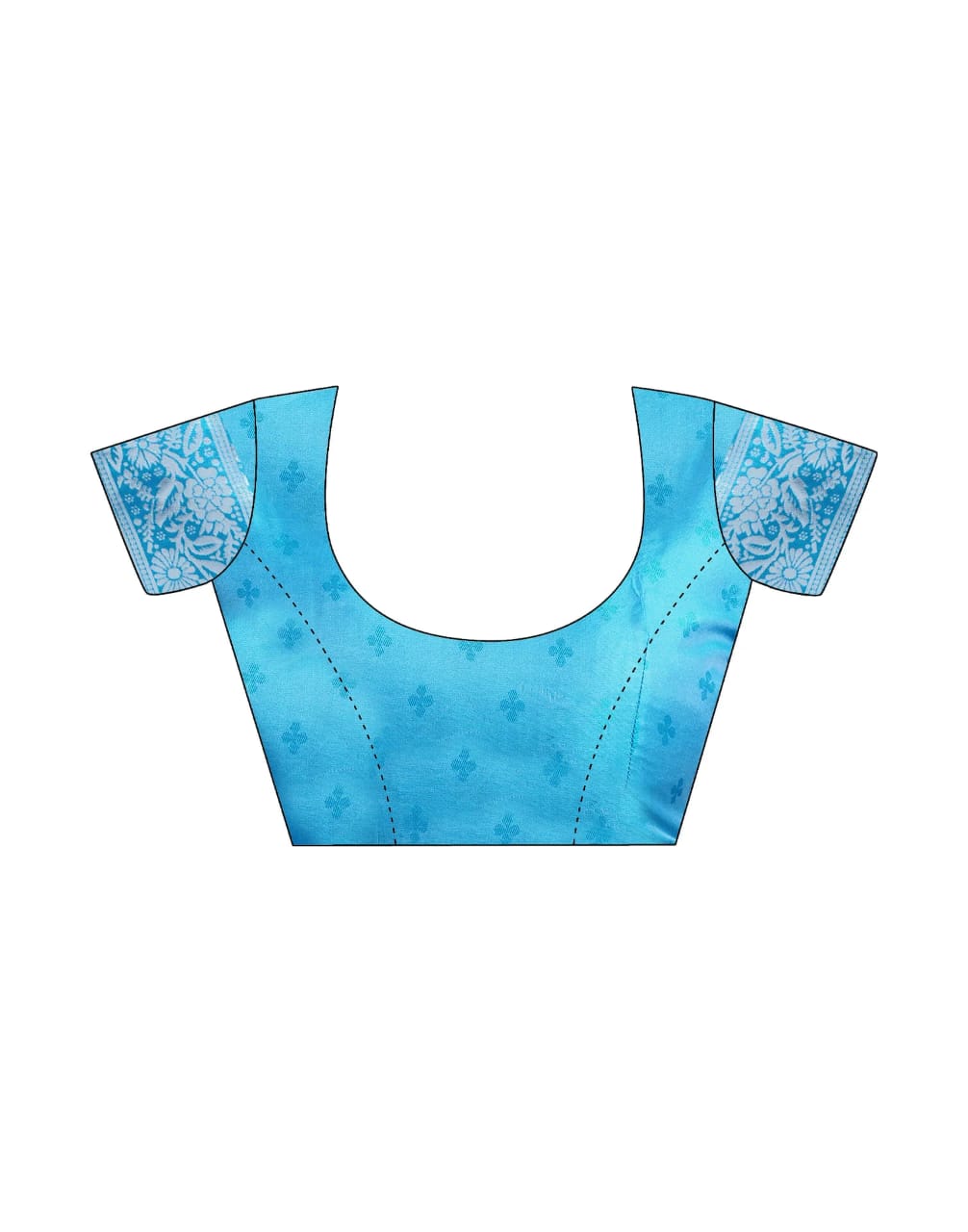 Sky Blue Soft Lichi Jacquard Saree