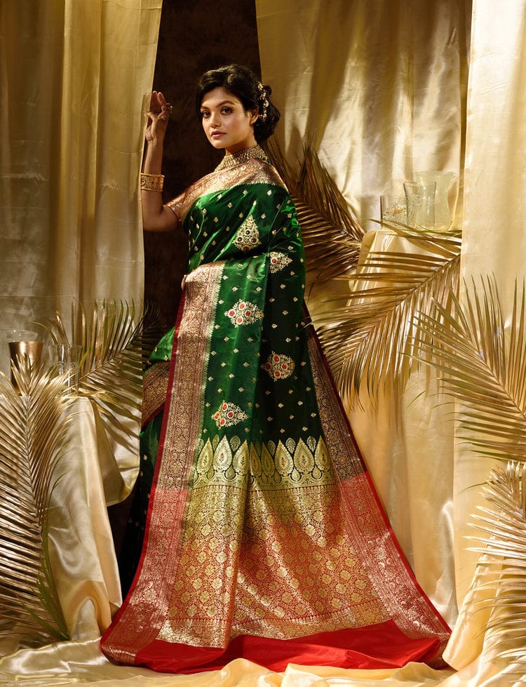Soft Lichi Zari Work Silk Saree