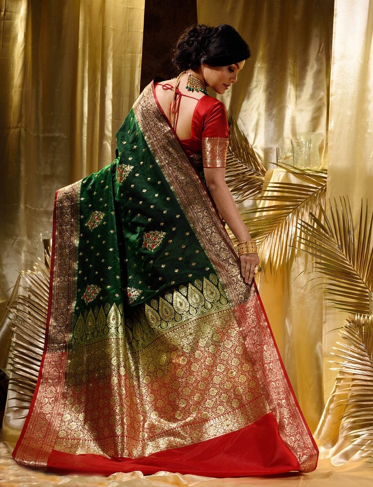 Soft Lichi Zari Work Silk Saree