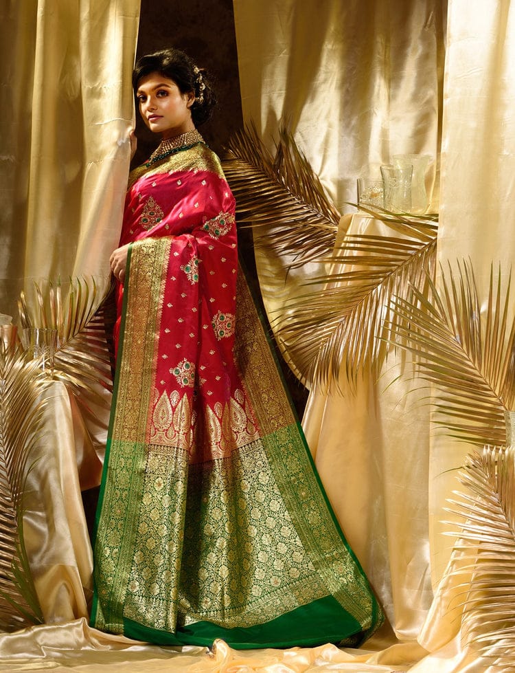 Royal Lichi Silk Zari Wedding Wear Saree