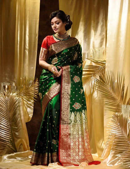 Soft Lichi Zari Work Silk Saree