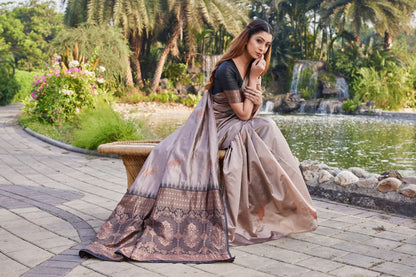 Premium Lichi Silk Jacquard Saree – Elegant Party Wear