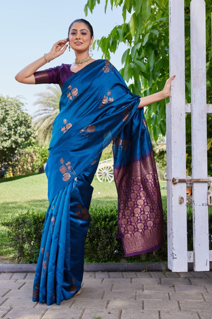 Elegant Soft Lichi Silk Saree with Rich Jacquard Pallu