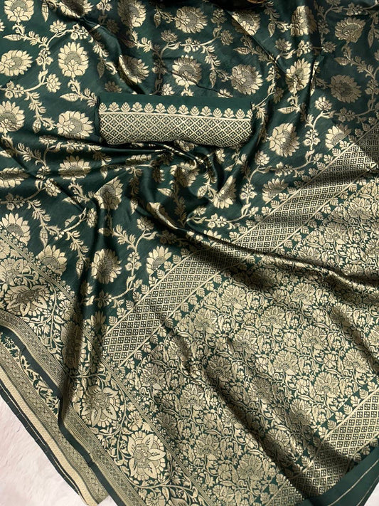 Soft Lichi Green Jacquard Saree