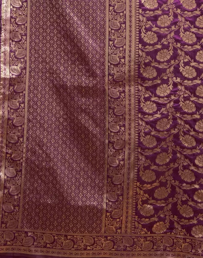 Soft Lichi Silk Saree with Heavy Zari Woven Design