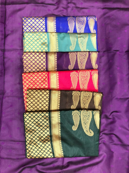 Dark Green Zari Paisley Saree