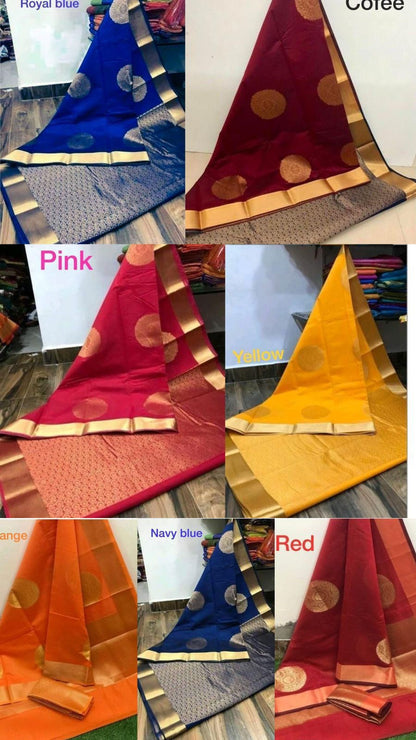 Royal Pink Gold Woven Saree