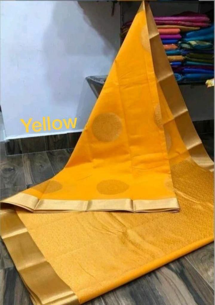 Mustard Yellow Gold Zari Woven Saree