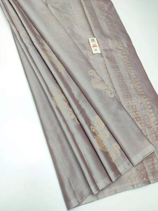 Beige Gold Woven Elegant Saree