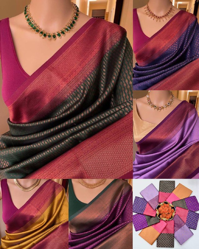 Soft Lichi Purple Mustard Jacquard Zari Border Saree