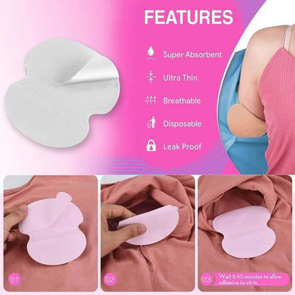 Sweat Pad – 10 Pcs (Underarm Sweat Absorbing Pads | Personal Care)