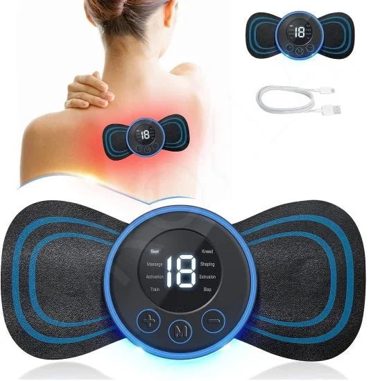 EMS Mini Butterfly Massager – Portable Muscle Stimulator for Pain Relief & Relaxation