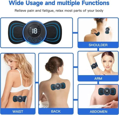 EMS Mini Butterfly Massager – Portable Muscle Stimulator for Pain Relief & Relaxation