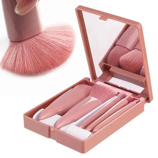 Makeup Brush Set with Mirror Case – Professional Cosmetic Brushes