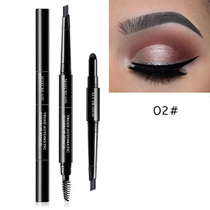 In 1 Eye Brows Set For Women | Waterproof Brow Pencil + Powder + Brush | Black & Brown Eyebrow Kit Makeup