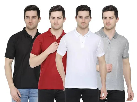 Cotton Polo T-Shirt (Pack of 4)