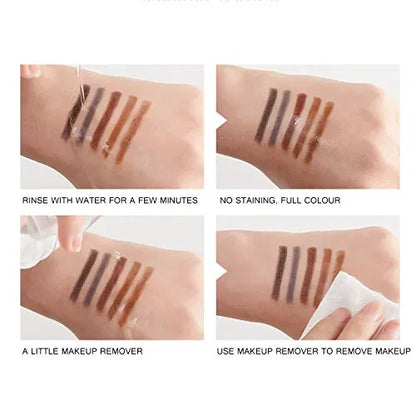 In 1 Eye Brows Set For Women | Waterproof Brow Pencil + Powder + Brush | Black & Brown Eyebrow Kit Makeup
