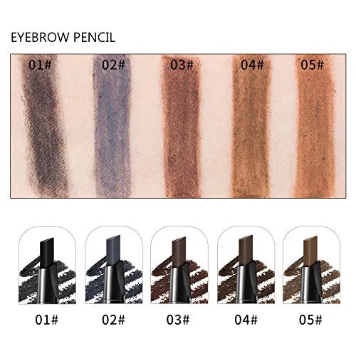 In 1 Eye Brows Set For Women | Waterproof Brow Pencil + Powder + Brush | Black & Brown Eyebrow Kit Makeup
