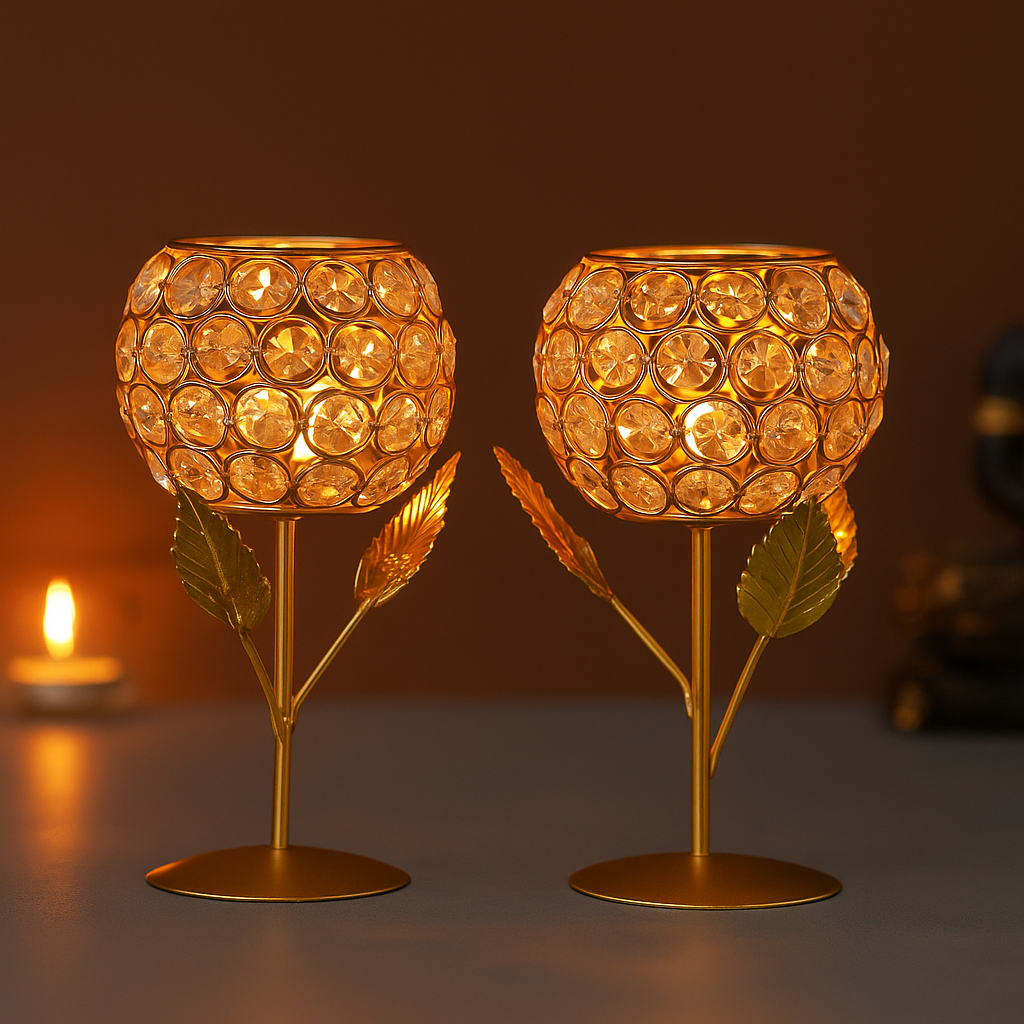 Votive Candle Holder – Elegant Home & Diwali Décor (Set of 2)