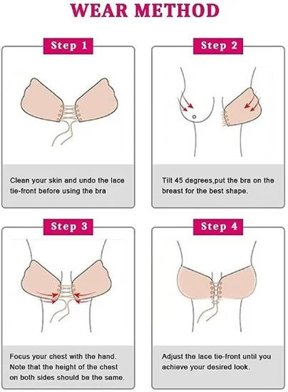 👙 Stripless Silicone Padded Bra – Comfort & Invisible Support